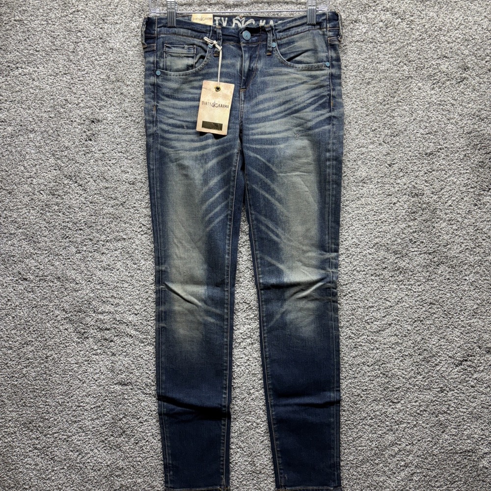 Dirty Karma Buckle Malibu‎ Leggings Jeans 28x32 Distressed Skinny NWT
